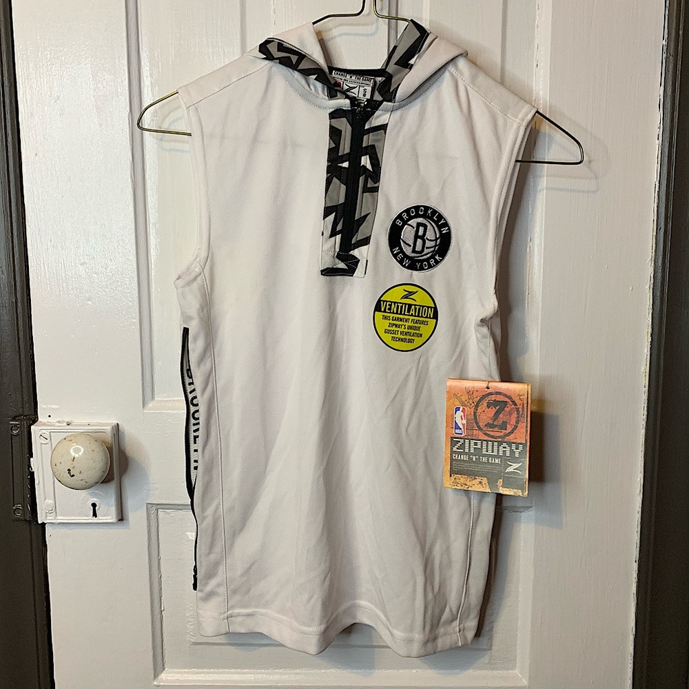 Brooklynn Nets New York Boys Zipway Hooded Tank